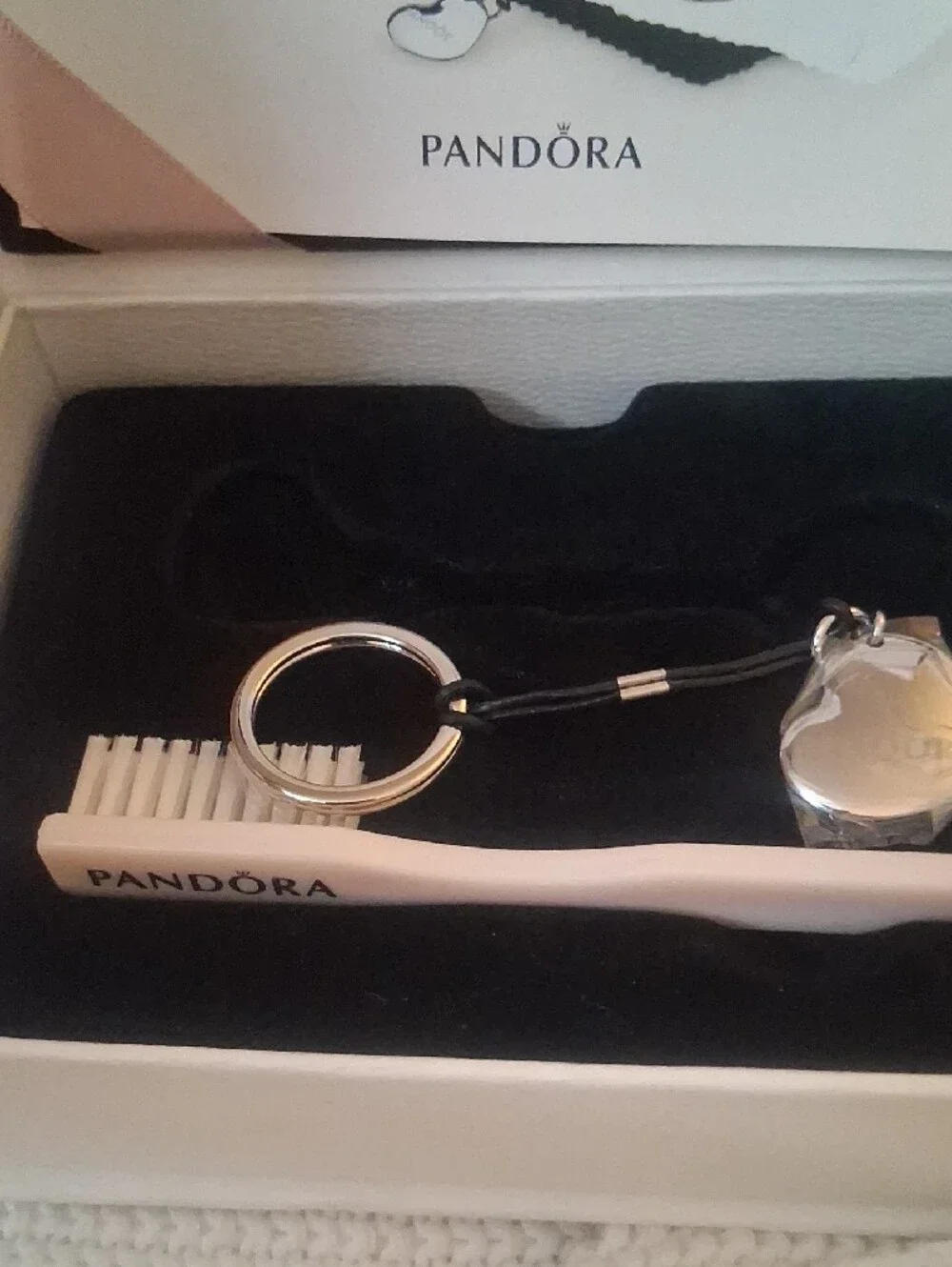 Pandora Pink and Black Jewelry Care Set with Pouches